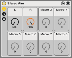 Stereo Pan effect rack for Ableton Live